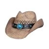 Conner Hats Turquoise Raffia Straw Cowboy Hat 1 Conner Hats Turquoise Raffia Straw Cowboy Hat -Western Fashion Men conner hats turquoise raffia straw cowboy hat