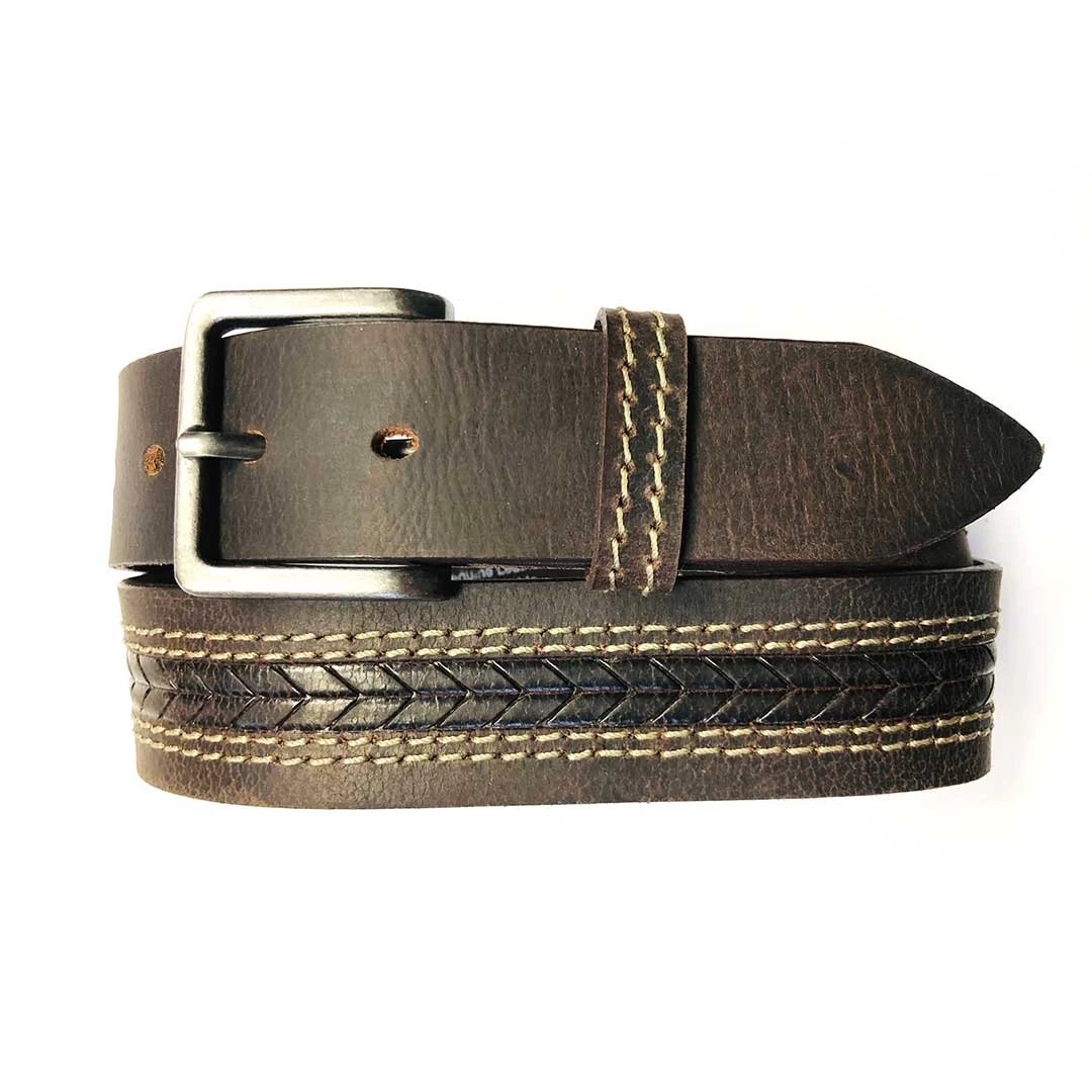 Cowboy Collection Men's Arrow Embossed Leather Belt 4 Cowboy Collection Men's Arrow Embossed Leather Belt - Image 2