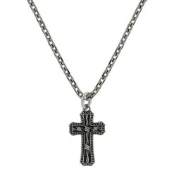 Montana Silversmiths Men's Barbed Wire Cross Necklace