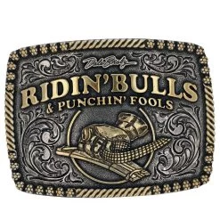 Montana Silversmiths Dale Brisby Bulls & Fools Attitude Belt Buckle