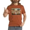 Dale Brisby Men's Chute Yeah Skull Graphic T-shirt -Western Fashion Men dale brisby men s chute yeah skull graphic t shirt