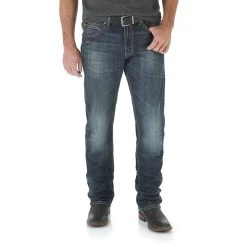 Wrangler Men's Retro Slim Fit Straight Leg Jeans -Western Fashion Men e5b03974f0e4d0bc6741abb4601cf81d