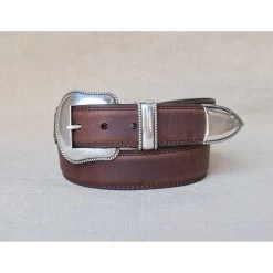 Lejon Men's Vintage Bison Blackwater Leather Belt