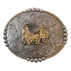 AndWest Men's Antique Team Roper Buckle