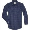 Ely Cattleman Men's Check Snap Shirt -Western Fashion Men ely cattleman men s check snap shirt