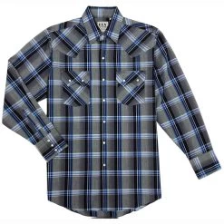 Ely Cattleman Men's Ombre Plaid Snap Shirt
