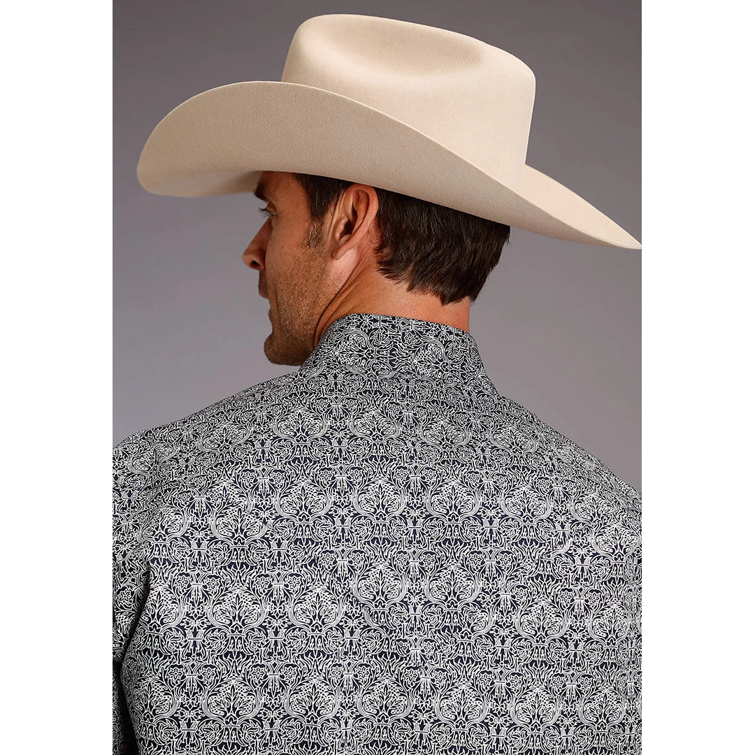 Stetson Men's Classic Victorian Print Shirt 4 Stetson Men's Classic Victorian Print Shirt - Image 2