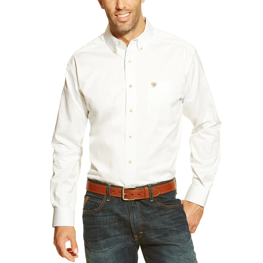 Ariat Men's Solid Twill Classic Fit Shirt 4 Ariat Men's Solid Twill Classic Fit Shirt - Image 2