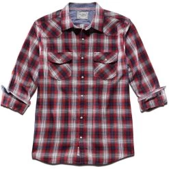 Flag & Anthem Men's Franklin Plaid Snap Shirt -Western Fashion Men flag anthem men s franklin plaid snap shirt