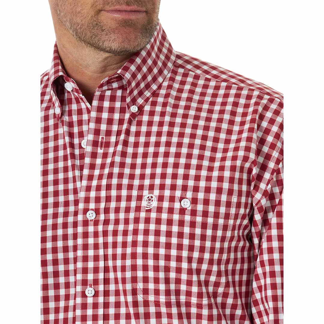 Wrangler George Strait Men's Button-Down Plaid Shirt 3 Wrangler George Strait Men's Button-Down Plaid Shirt