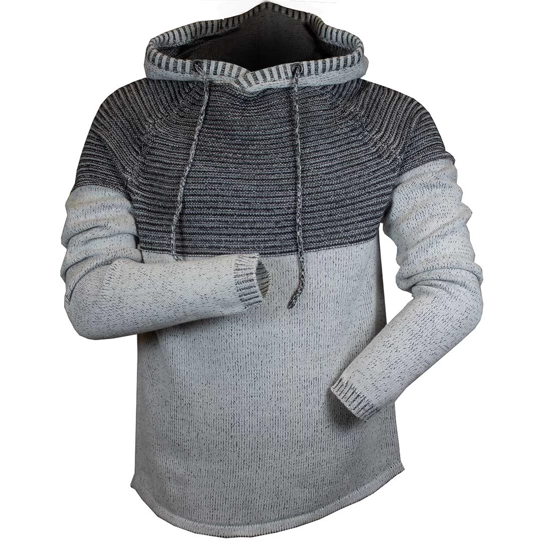 Hedge Men's Colour Blocked Rib Knit Hoodie 3 Hedge Men's Colour Blocked Rib Knit Hoodie