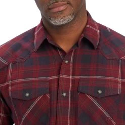 Ariat Men's Heath Retro Fit Plaid Snap Shirt -Western Fashion Men img10416 ariat men s heath retro fit plaid snap shirt