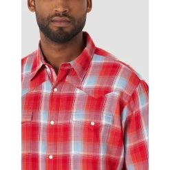 Wrangler Men's Retro Western Plaid Snap Shirt 8 Wrangler Men's Retro Western Plaid Snap Shirt -Western Fashion Men img12843 wrangler men s retro western plaid snap shirt