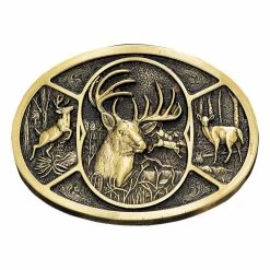 Montana Silversmiths Deer Heritage Attitude Belt Buckle