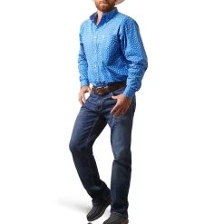 Ariat Men's Leeland Fitted Button-Down Shirt -Western Fashion Men img14736 ariat men s leeland fitted button down shirt