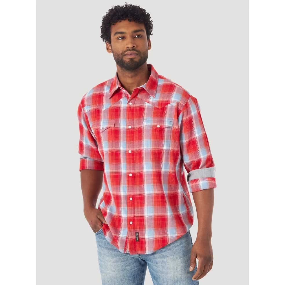 Wrangler Men's Retro Western Plaid Snap Shirt 3 Wrangler Men's Retro Western Plaid Snap Shirt