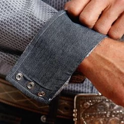 Stetson Men's Vintage Hex Print Snap Shirt -Western Fashion Men img17432 KAR 1100104250370c