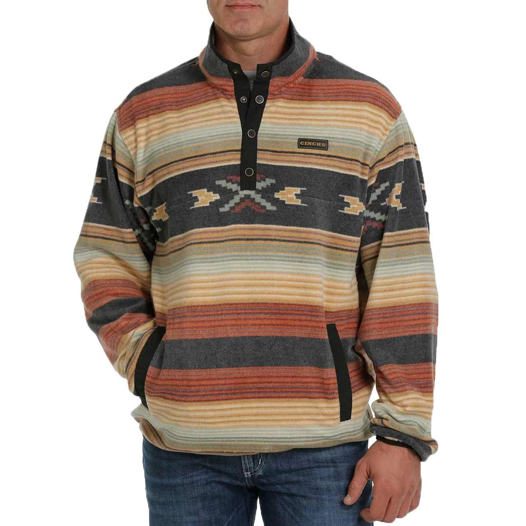 Cinch Men's Aztec Stripe Polar Fleece Pullover 4 Cinch Men's Aztec Stripe Polar Fleece Pullover - Image 2
