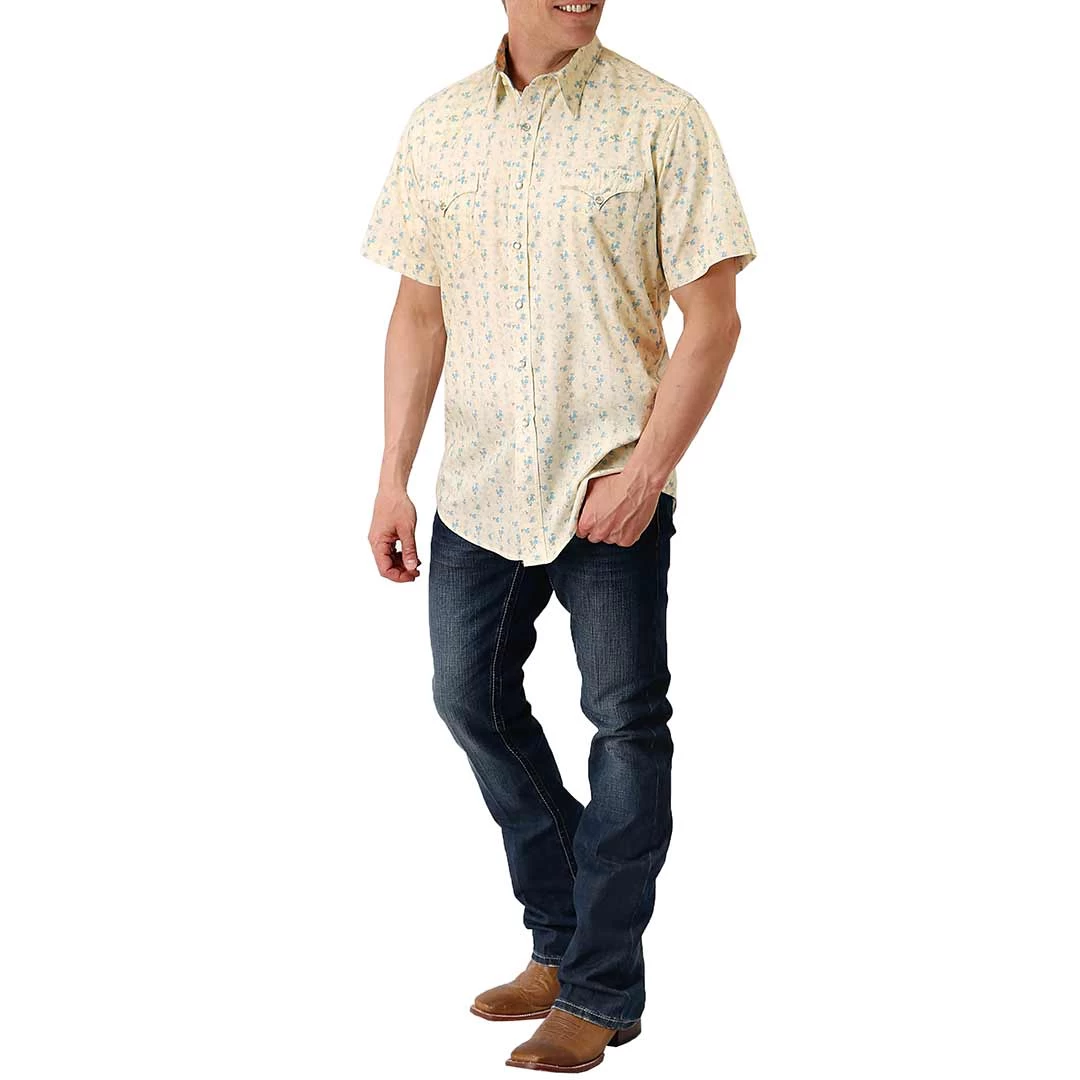Roper Men's Floral Print Short Sleeve Snap Shirt 5 Roper Men's Floral Print Short Sleeve Snap Shirt - Image 3