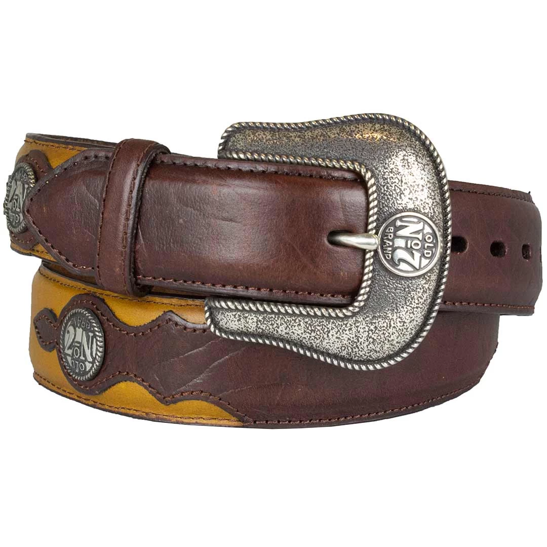 Jack Daniel's Men's Concho Western Leather Belt 4 Jack Daniel's Men's Concho Western Leather Belt - Image 2