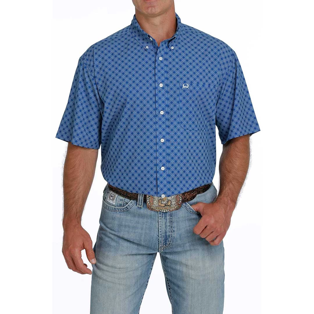 Cinch Men's Diamond Print Short Sleeve Shirt 4 Cinch Men's Diamond Print Short Sleeve Shirt - Image 2