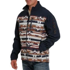 Cinch Men's Southwestern Print Bonded Jacket -Western Fashion Men img22839 cinch men s southwestern print bonded jacket