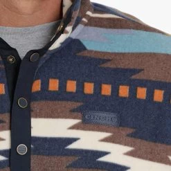Cinch Men's Aztec Polar Fleece Pullover -Western Fashion Men img28828 cinch men s aztec polar fleece pullover