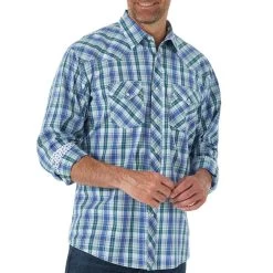 Wrangler Men's 20X Competition Plaid Snap Shirt