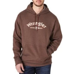 Wrangler Men's Distressed Logo Graphic Hoodie