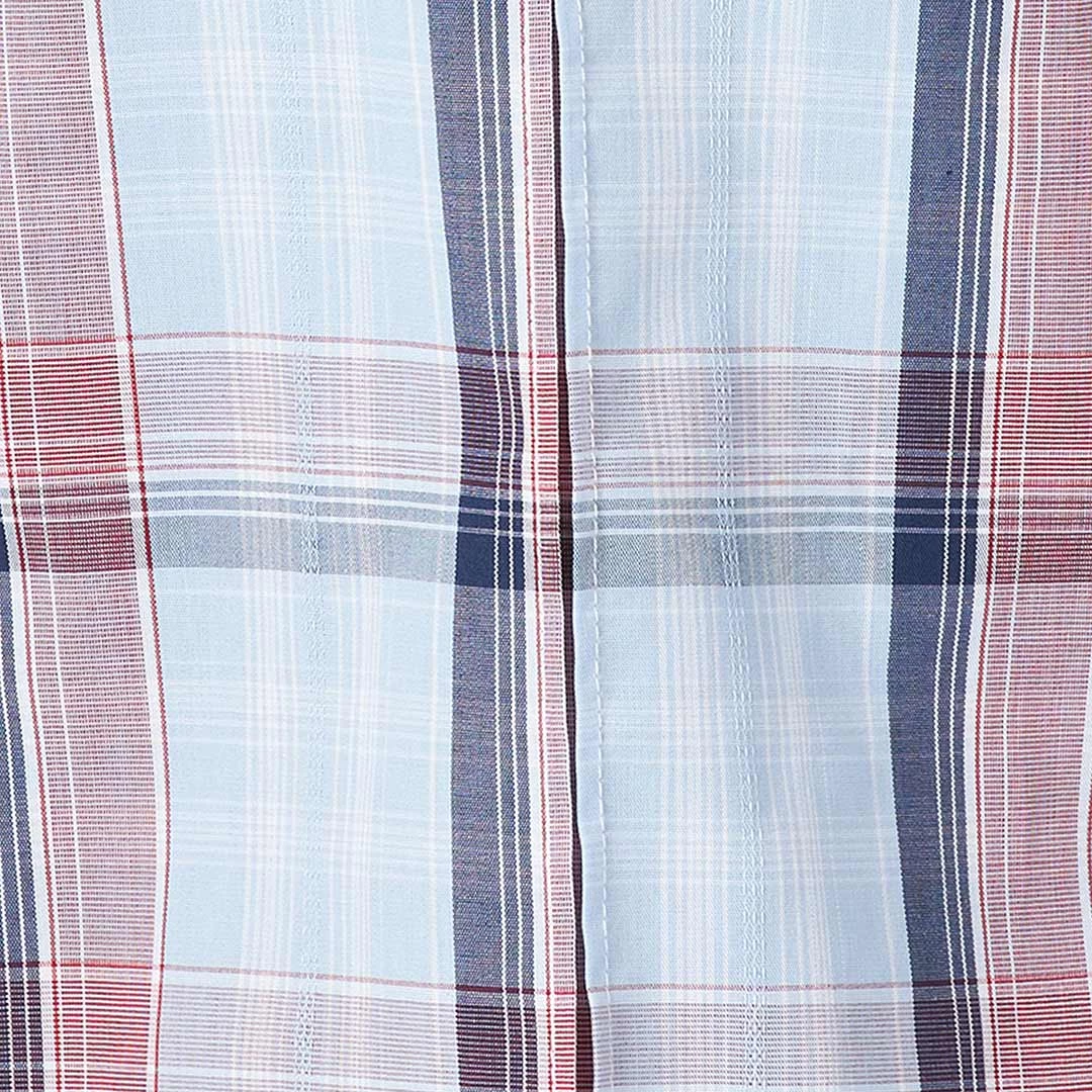 Wrangler Men's Fashion Windowpane Plaid Snap Shirt 6 Wrangler Men's Fashion Windowpane Plaid Snap Shirt - Image 4