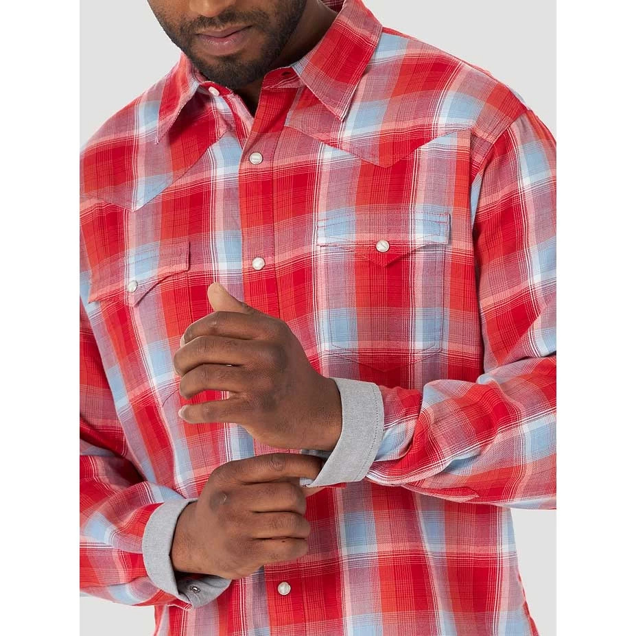 Wrangler Men's Retro Western Plaid Snap Shirt 6 Wrangler Men's Retro Western Plaid Snap Shirt - Image 4