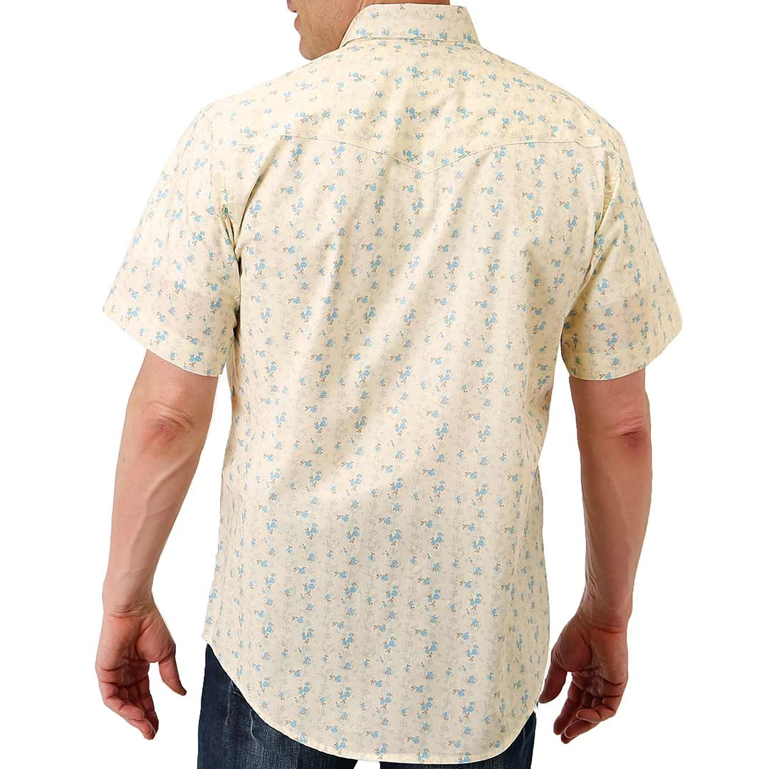 Roper Men's Floral Print Short Sleeve Snap Shirt 4 Roper Men's Floral Print Short Sleeve Snap Shirt - Image 2