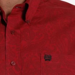 Cinch Men's Paisley Print Button-Down Shirt -Western Fashion Men img36472 cinch men s paisley print button down shirt