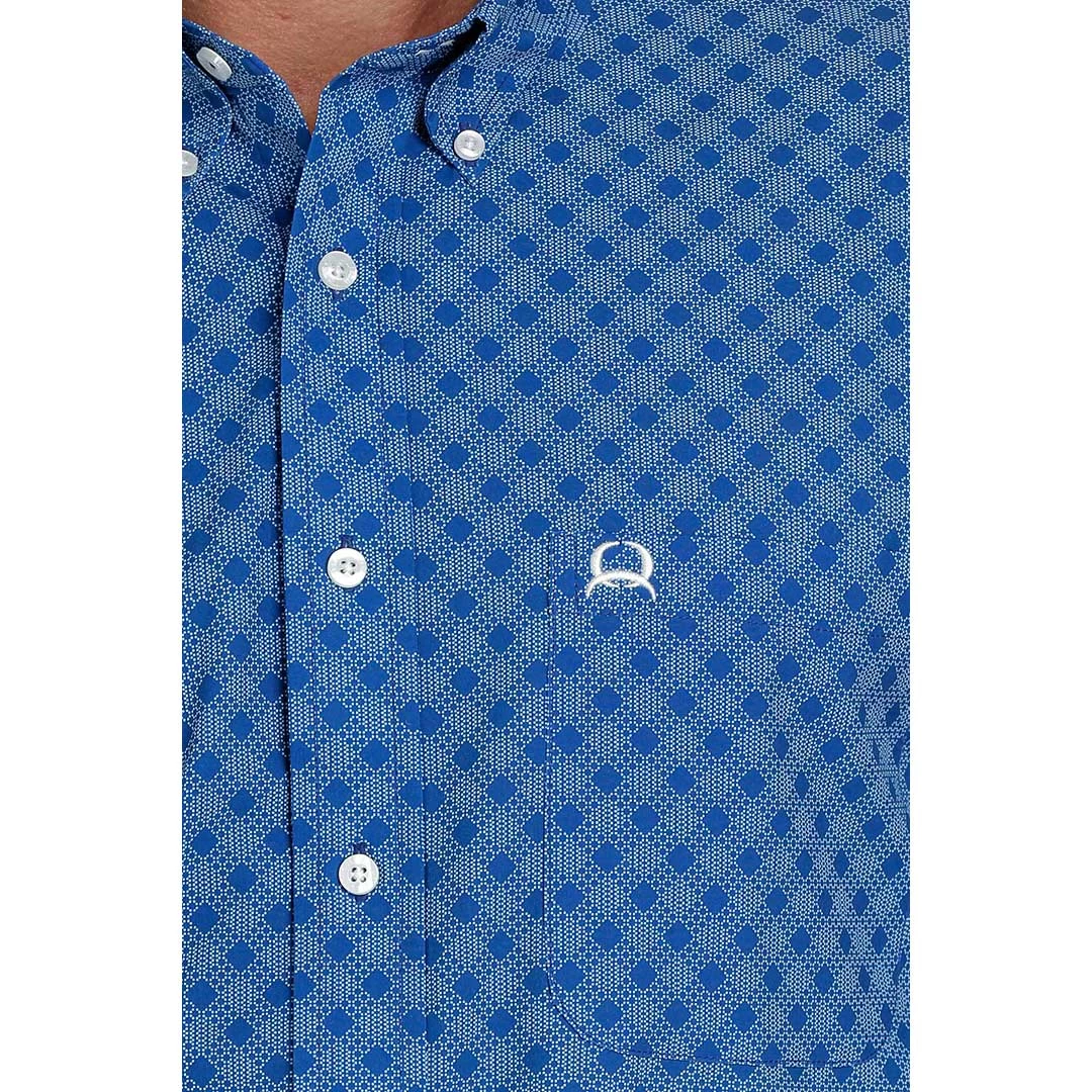 Cinch Men's Diamond Print Short Sleeve Shirt 6 Cinch Men's Diamond Print Short Sleeve Shirt - Image 4