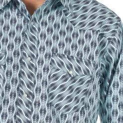 Wrangler Men's Silver Edition Tanger Print Snap Shirt -Western Fashion Men img45117 wrangler men s silver edition tanger print snap shirt