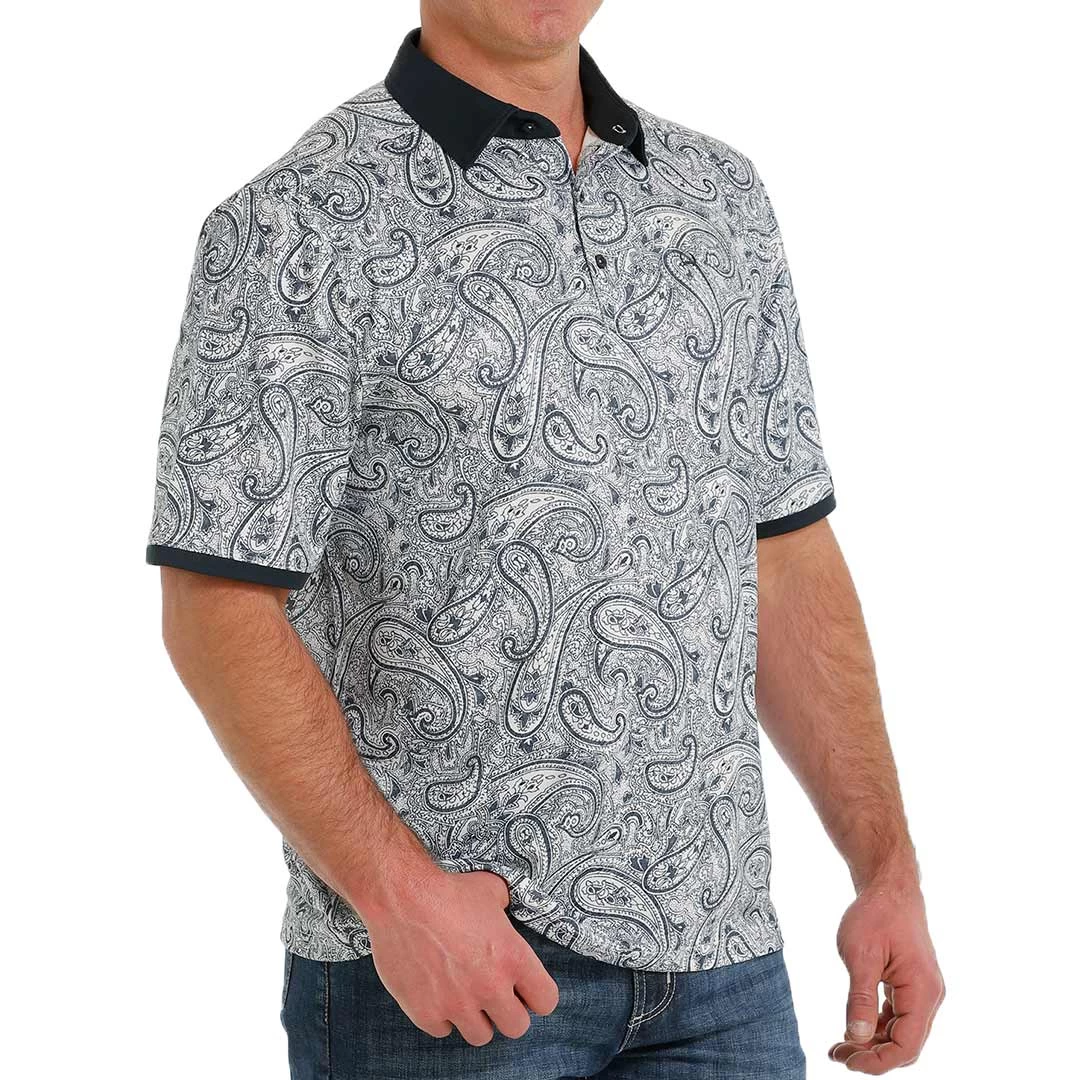 Cinch Men's ArenaFlex Paisley Print Polo 5 Cinch Men's ArenaFlex Paisley Print Polo - Image 3