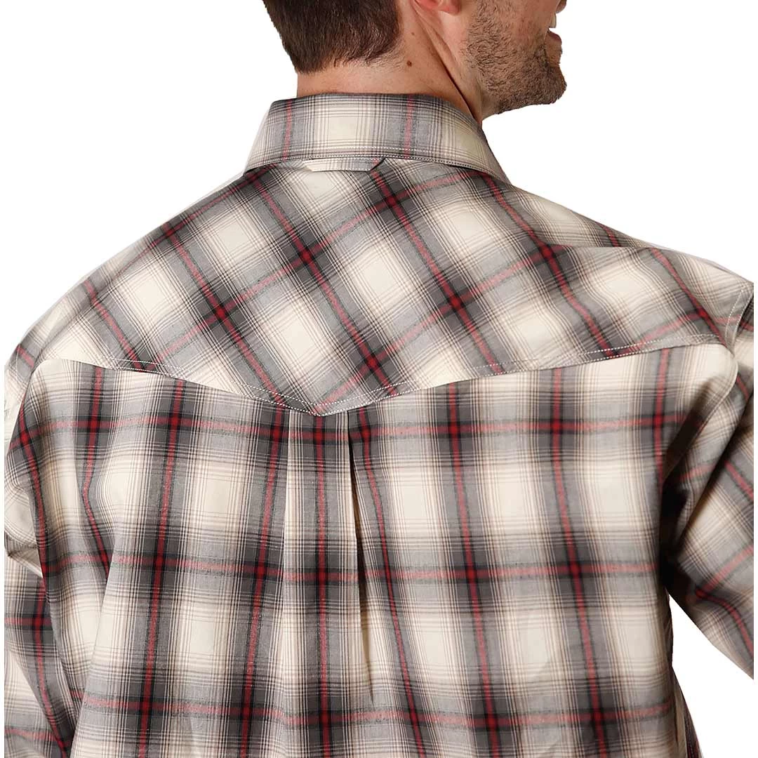 Roper Men's Amarillo Plaid Print Snap Shirt 4 Roper Men's Amarillo Plaid Print Snap Shirt - Image 2