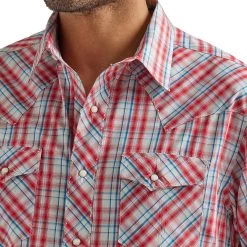 Wrangler Men's Fashion Plaid Snap Shirt -Western Fashion Men img48957 wrangler men s fashion plaid snap shirt