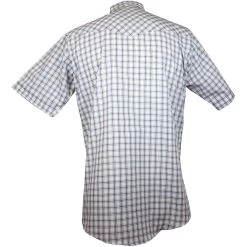 Ely Cattleman Men's Short Sleeve Check Plaid Snap Shirt -Western Fashion Men img51730 ely cattleman men s short sleeve check plaid snap shirt