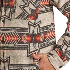 Rock & Roll Cowboy Men's Aztec Shirt Jacket -Western Fashion Men img53622 rock roll cowboy men s aztec shirt jacket