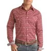 Rough Stock Men's Abstract Stripe Print Snap Shirt -Western Fashion Men img53627 rough stock men s abstract stripe print snap shirt