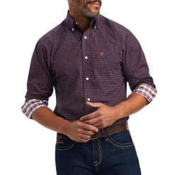 Ariat Men's Wrinkle Free Dylen Fitted Button-Down Shirt