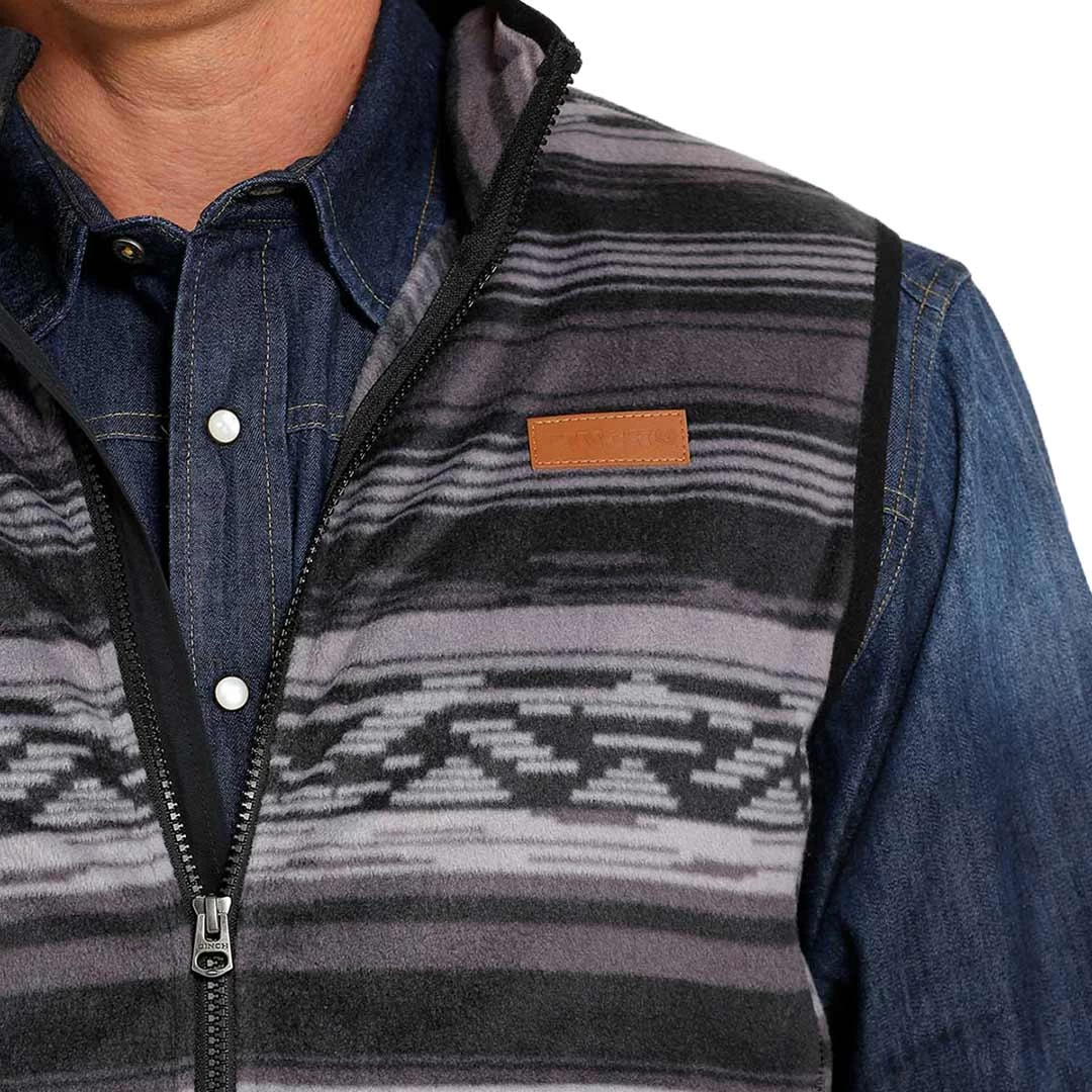 Cinch Men's Polar Fleece Southwest Stripe Vest 4 Cinch Men's Polar Fleece Southwest Stripe Vest - Image 2