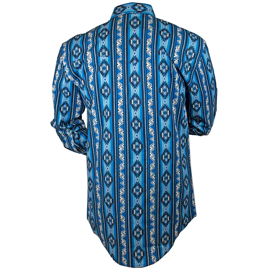 Wrangler Men's Checotah Aztec Print Snap Shirt 4 Wrangler Men's Checotah Aztec Print Snap Shirt - Image 2