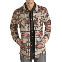 Rock & Roll Cowboy Men's Aztec Shirt Jacket -Western Fashion Men img62920 rock roll cowboy men s aztec shirt jacket