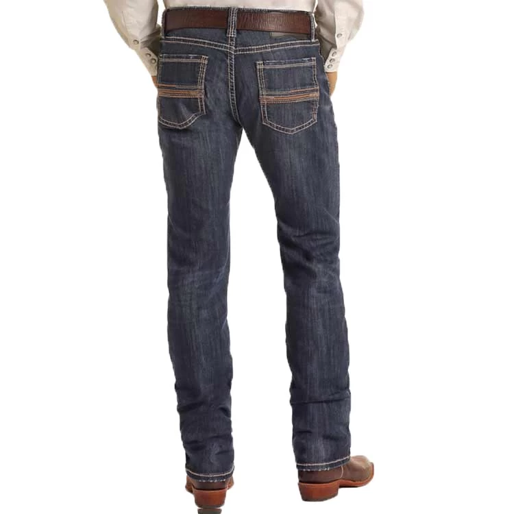 Rock & Roll Denim Men's Revolver Slim Fit Straight Leg Jeans 3 Rock & Roll Denim Men's Revolver Slim Fit Straight Leg Jeans