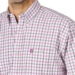 Wrangler Men's George Straight Plaid Button-Down Shirt -Western Fashion Men img66544 wrangler men s george straight plaid button down shirt