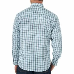 Wrangler Men's Wrinkle Resist Plaid Snap Shirt -Western Fashion Men img66659 wrangler men s wrinkle resist plaid snap shirt