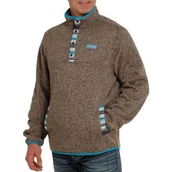 Cinch Men's 1/4 Snap Knit Pullover