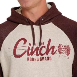 Cinch Men's Contrast Sleeve Hoodie -Western Fashion Men img71118 cinch men s contrast sleeve hoodie